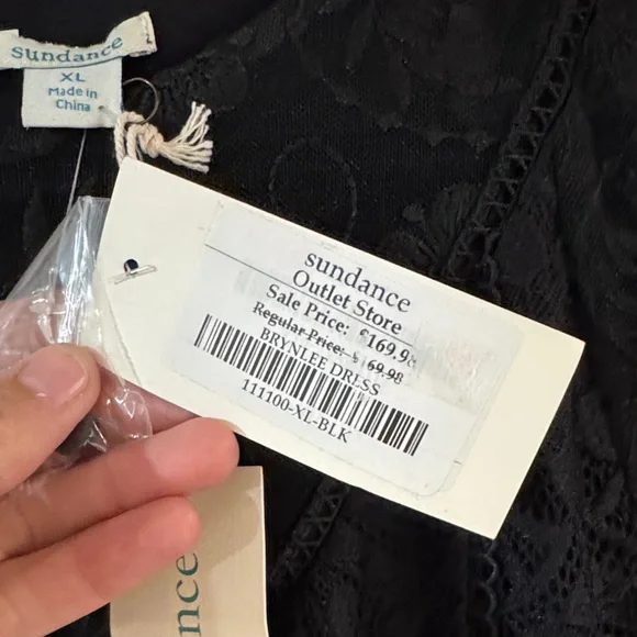 Sundance Black Lace Long Sleeve Dress - Picture 7 of 7